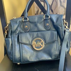 Michael Kors Navy Blue small/ medium size with gold hardware